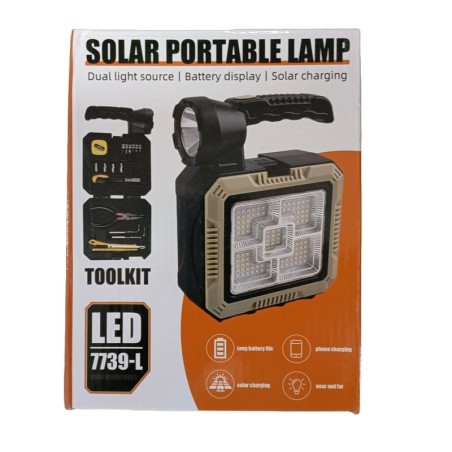 Linterna / Lámpara Solar con Power Bank + Kit de Herramientas